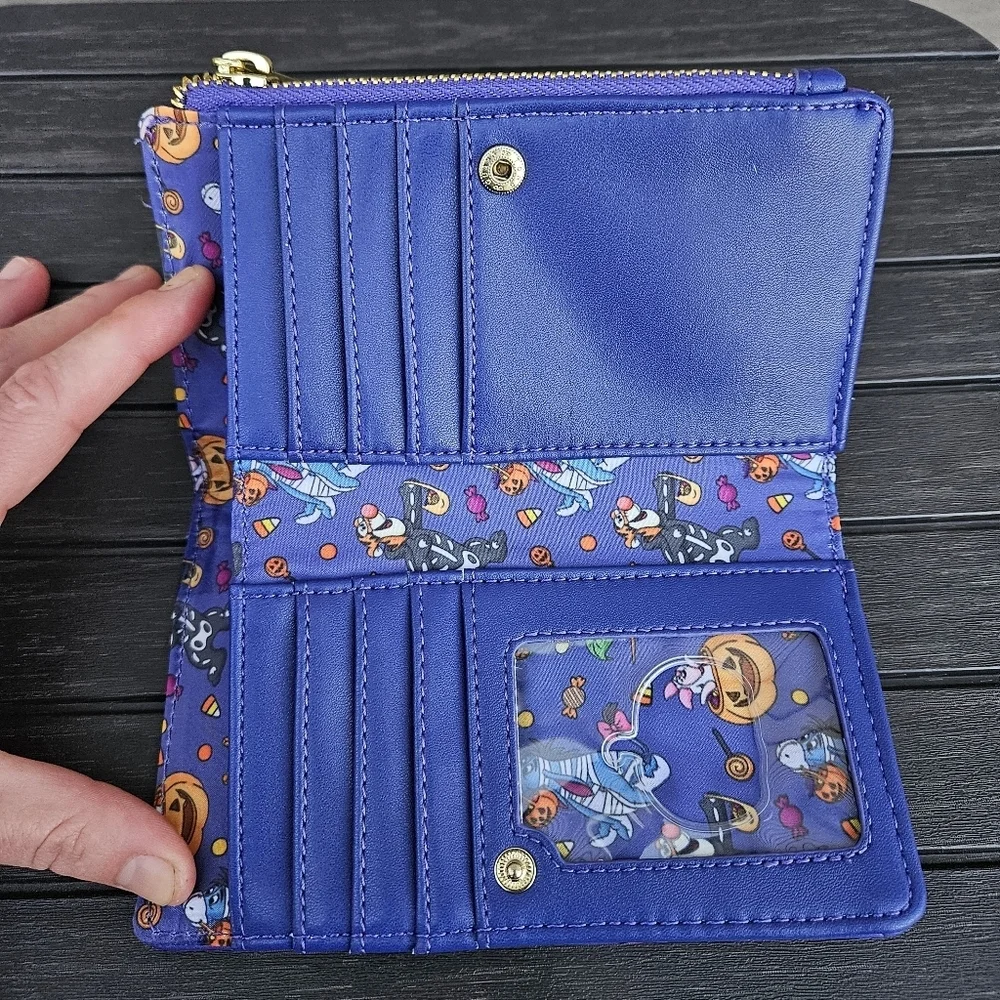 Loungefly Disney Winnie the Pooh Trick-or-Treat Wallet Halloween Purple NEW